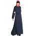 Casual abaya with extra jacket- Navy-Blue
